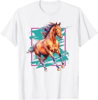 Horse Vintage y2k 90s Aesthetic Retro 2000s T-Shirt