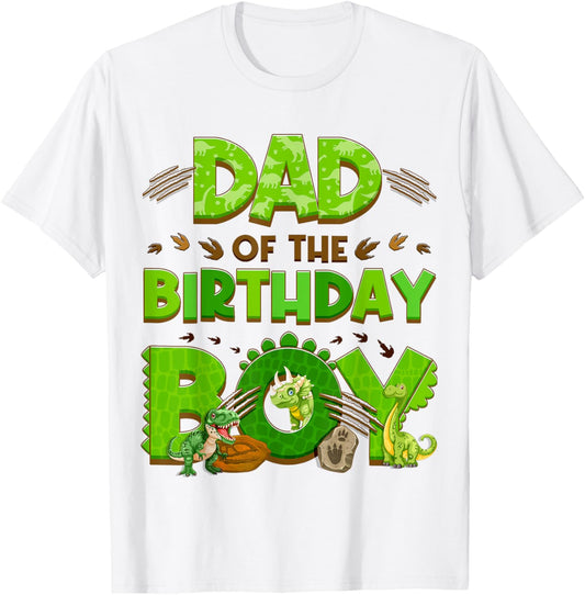 Dad And Mom Of The Birthday Dinosaur Family Matching Party T-Shirt