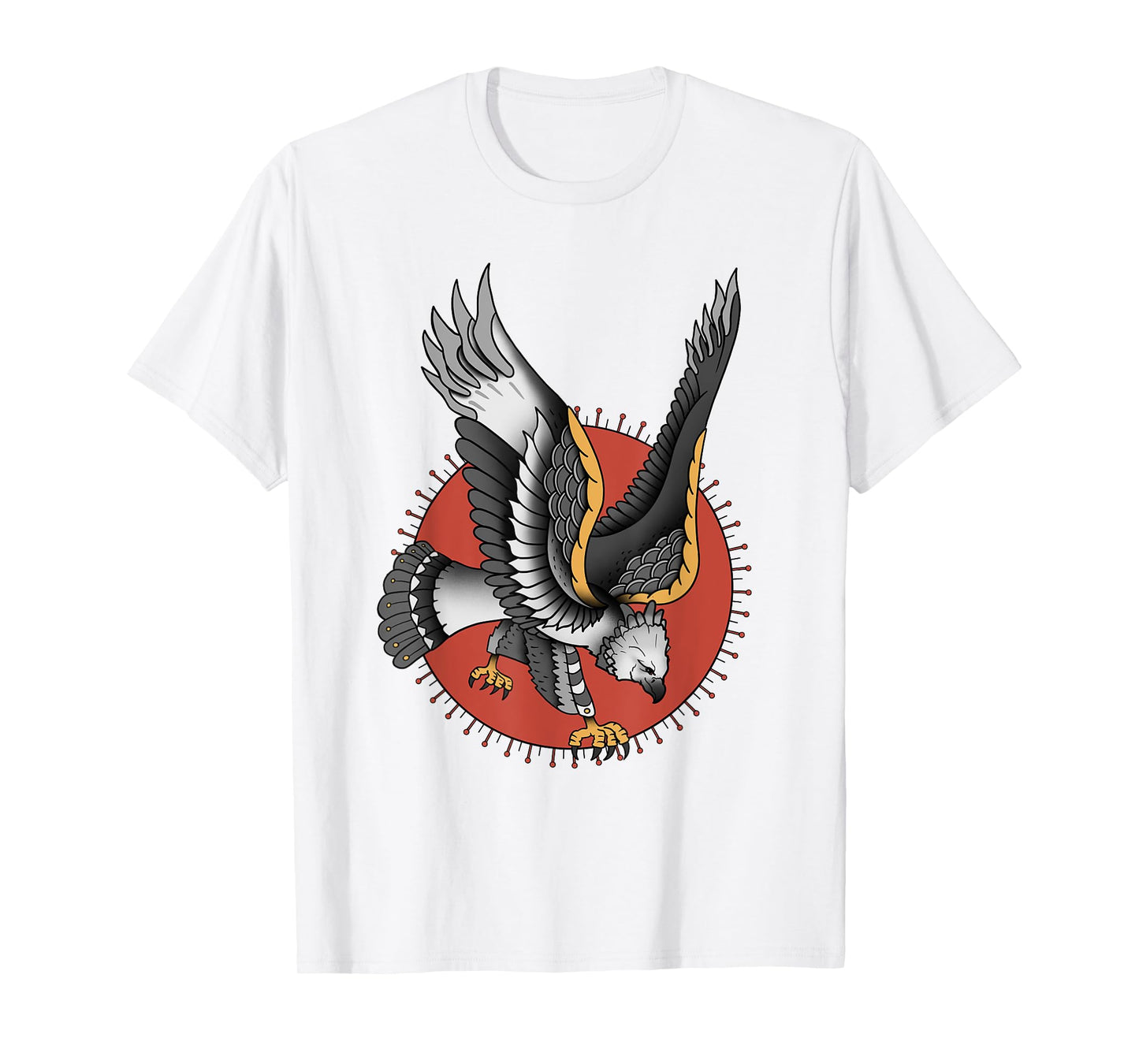 Vintage American Traditional Harpy Eagle Tattoo T-Shirt