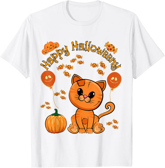 Happy Halloween -y Cute Boys and Girls Costume as a Cat T-Shirt