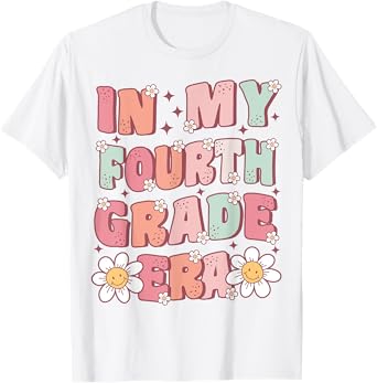 In My Fourth Grade Era Cute Groovy 4th Grade Back to School T-Shirt