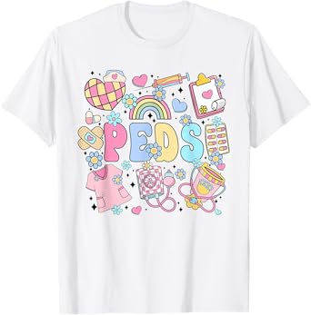 Peds Nurse Stuff Retro Pediatric Nurse Practitioner Nursing T-Shirt