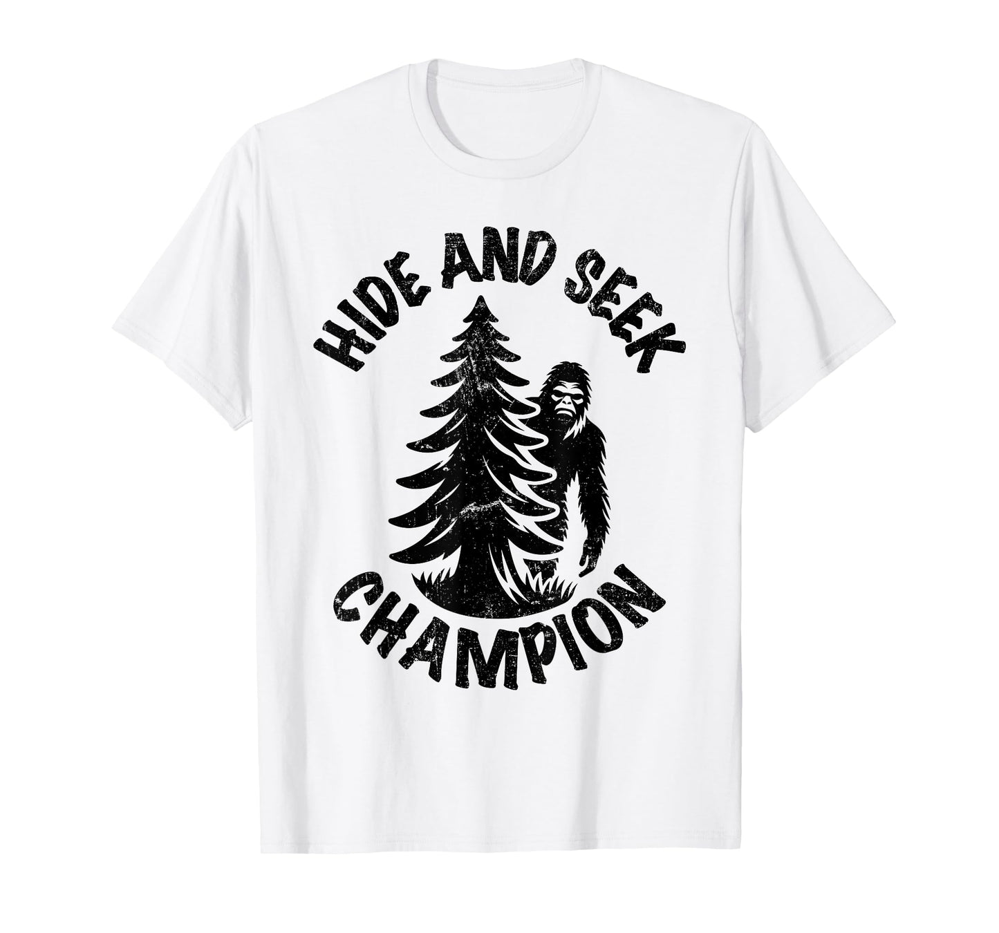 Bigfoot Hide and Seek Champion - Vintage retro T-Shirt