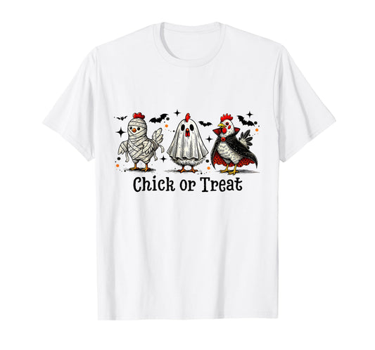 Funny Halloween Chicken Chick Or Treat T-Shirt