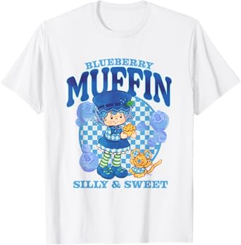 Strawberry Shortcake Blueberry Muffin Silly Sweet Retro Logo T-Shirt