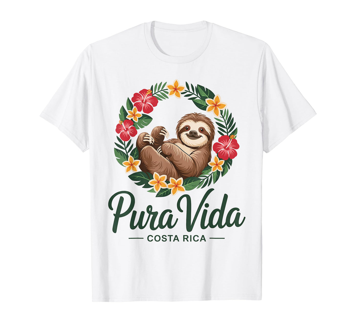 Vacation Tropical Pura Vida Sloth Costa Rica T-Shirt