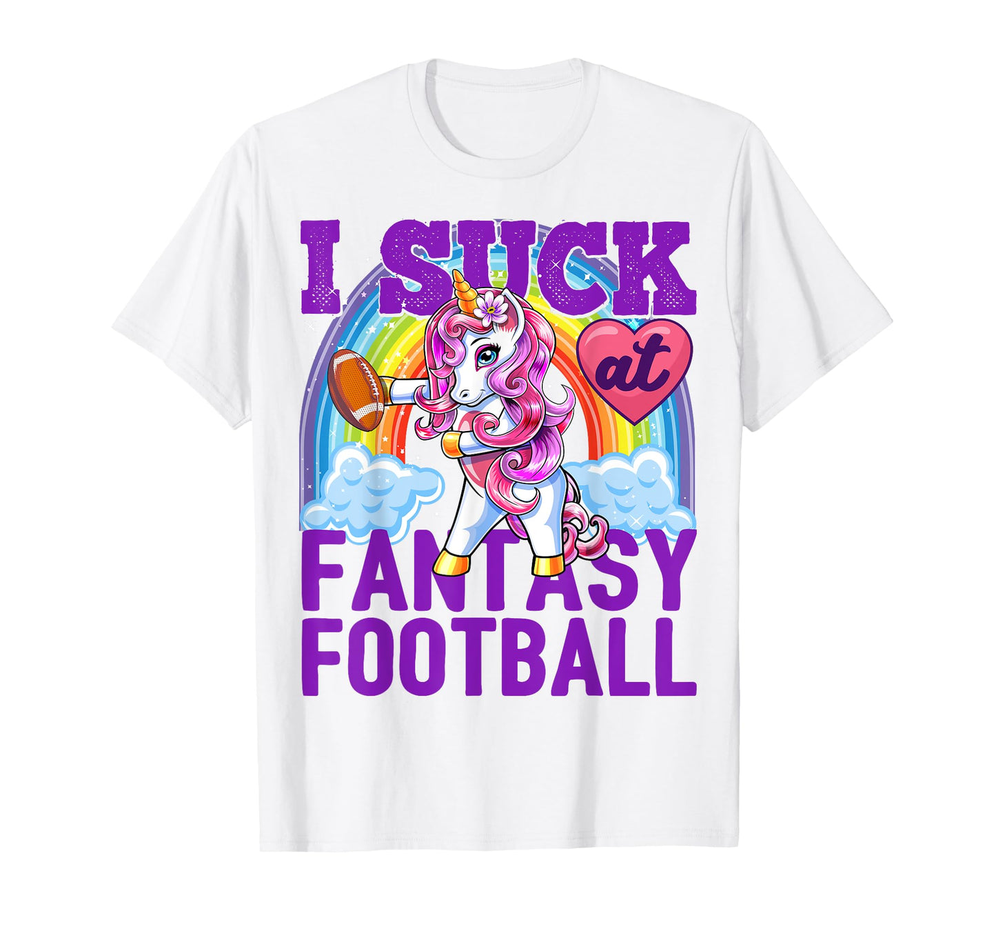 I Suck at Fantasy Football Flossing Unicorn Loser Shirt Men