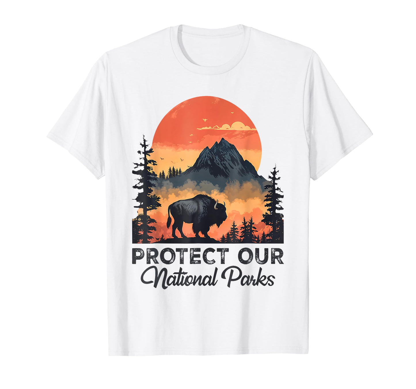 Save Our National Parks Resist Service Bison Buffalo Vintage T-Shirt