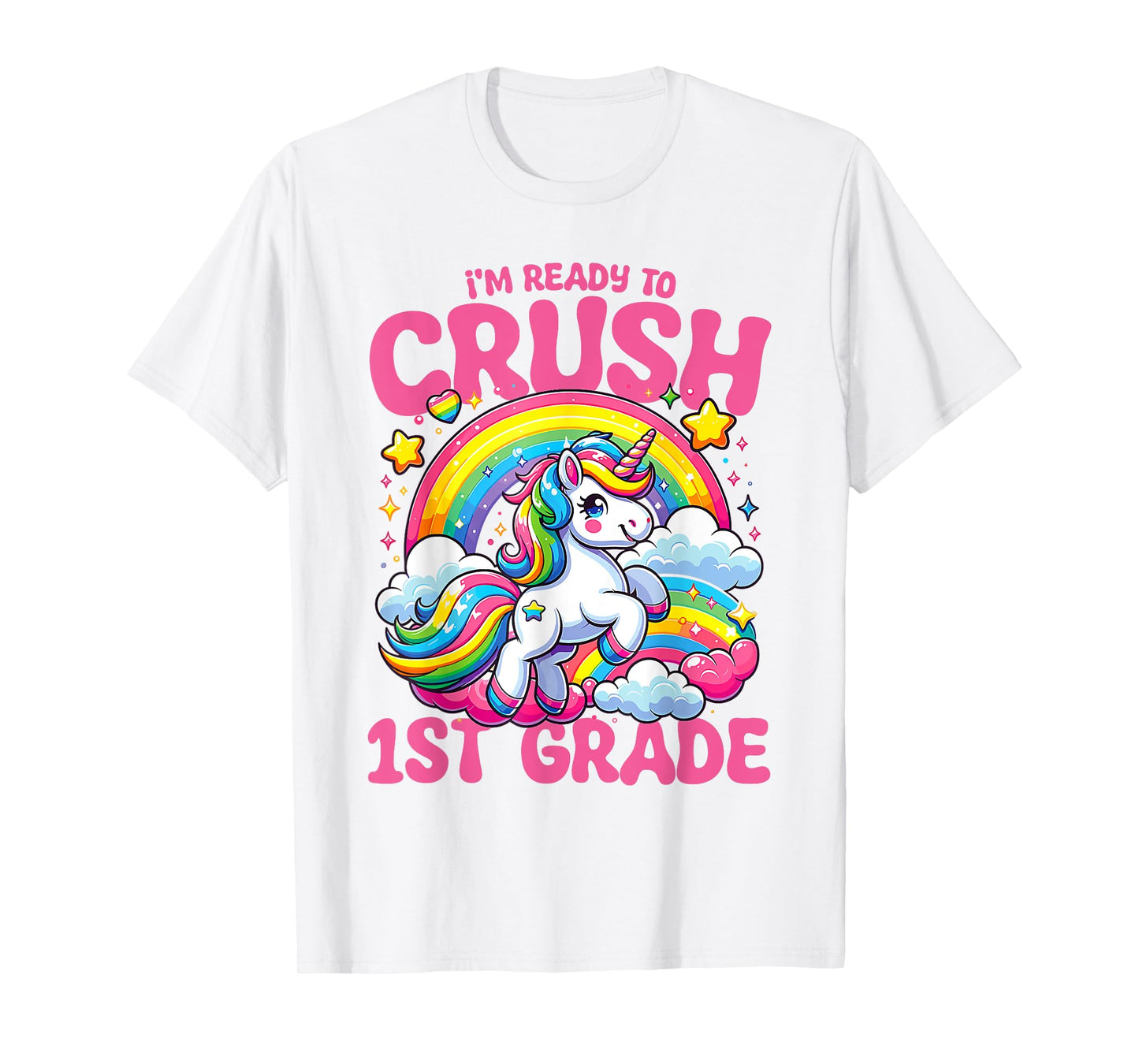 Crush 1st Grade Unicorn Girls Teacher Back to School T-Shirt