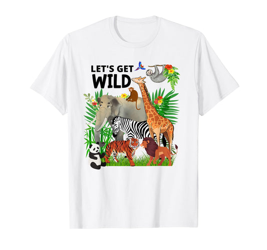 Zoo Animals Wildlife Birthday Party A Day At The Zoo Safari T-Shirt