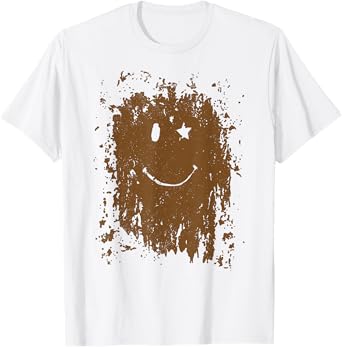 Funny Mud Splatter Face Cool Marathon and Mud Run T-Shirt