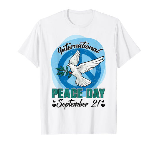 Funny Peace Bird World Peace Day International Day Of Peace T-Shirt