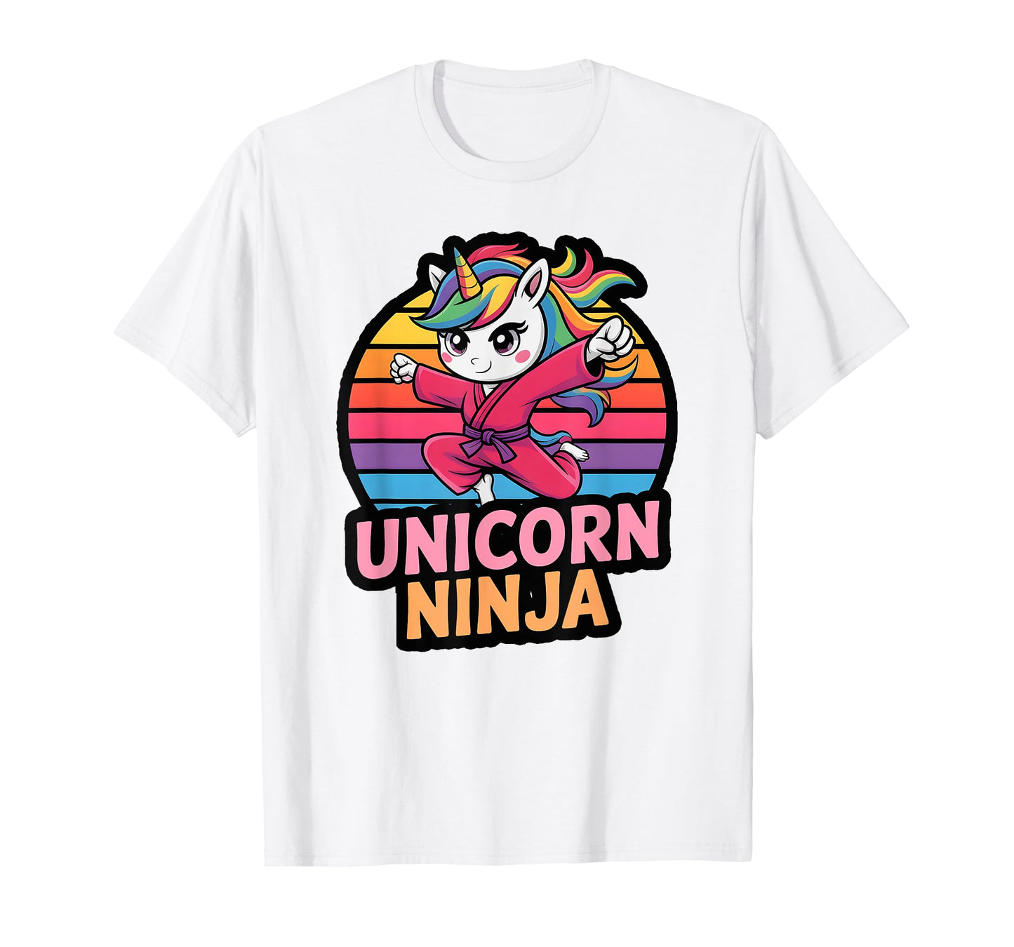 Princess UNICORN NINJA Birthday Girl Girls I Like Pink Team T-Shirt