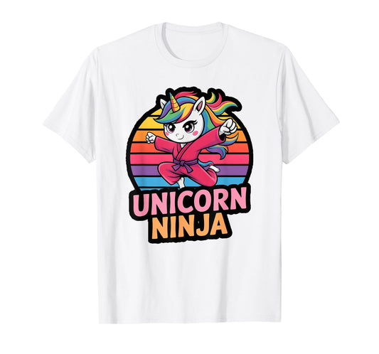 Princess UNICORN NINJA Birthday Girl Girls I Like Pink Team T-Shirt