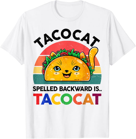 Taco Cat-Shirt Tacocat Spelled Backward Is Tacocat Kids Boy T-Shirt