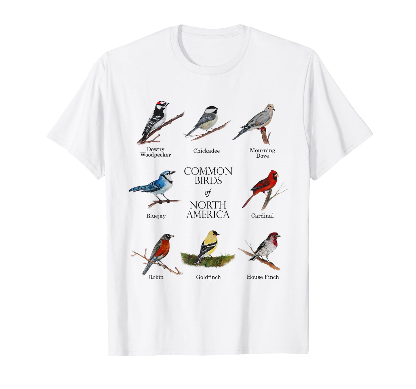 Birds of North America, Bird Lover or Watcher T-shirt T-Shirt