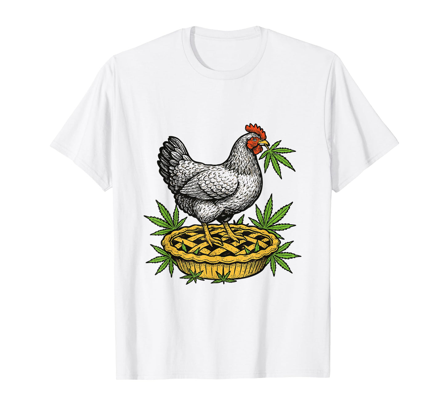 Chicken Pot Pie Marijuana Funny Cannabis Pun T-Shirt