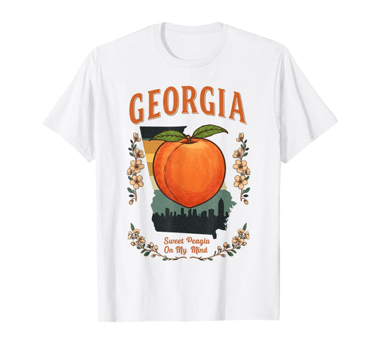 Georgia Peach Atlanta City State Pride Souvenir Womens T-Shirt