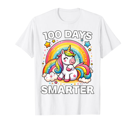 100 Days of School Unicorn Girls Teacher 100th Day of School T-Shirt