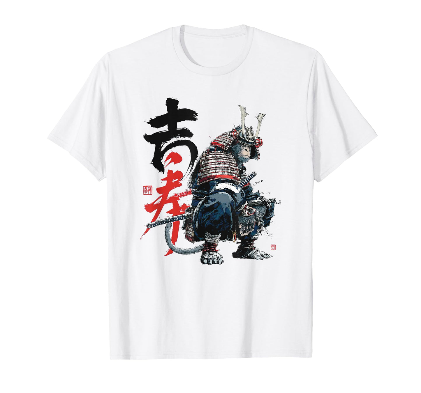 Monkey Samurai Animal T-Shirt