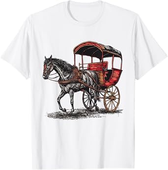 Vintage Amish Buggy Horse Buggy Wagon Rural transportation T-Shirt
