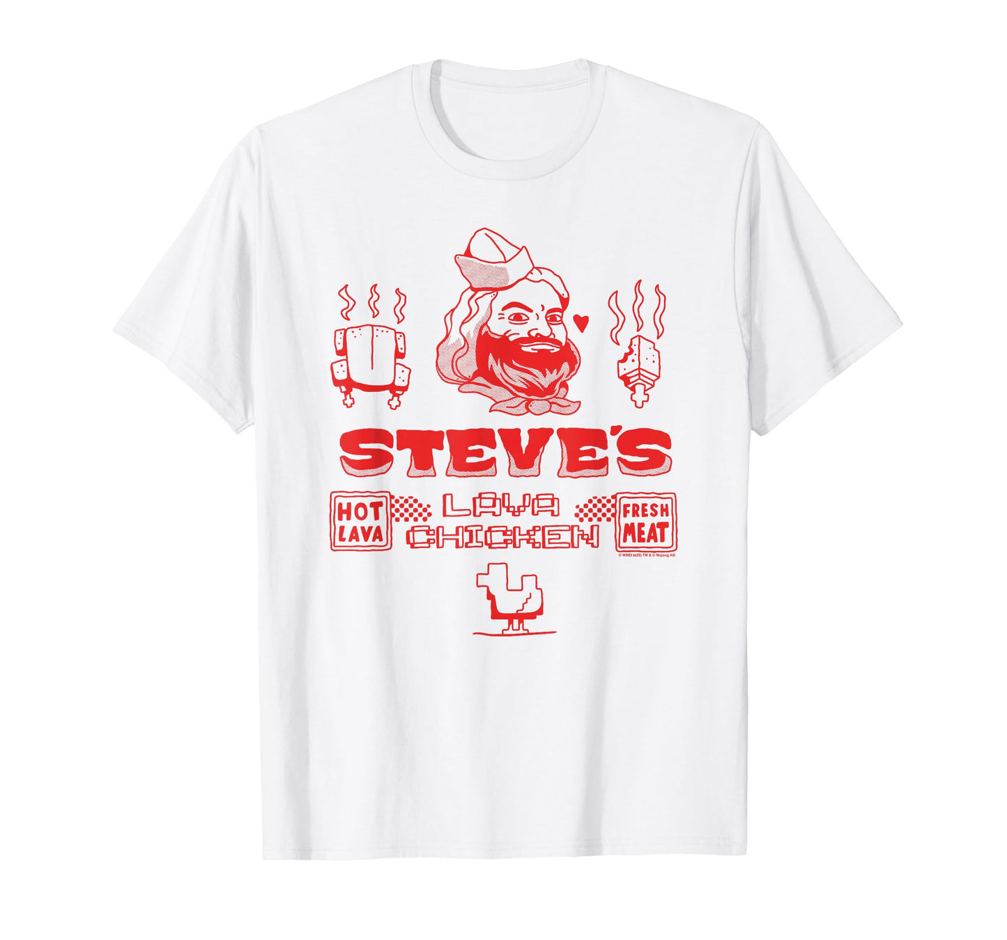 A Minecraft Movie Steve's Lava Chicken Restaurant Logo T-Shirt