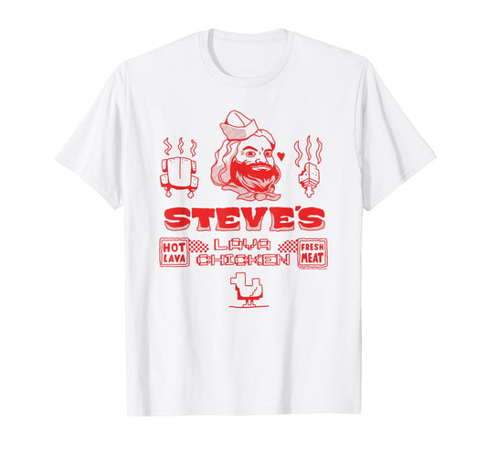 A Minecraft Movie Steve's Lava Chicken Restaurant Logo T-Shirt