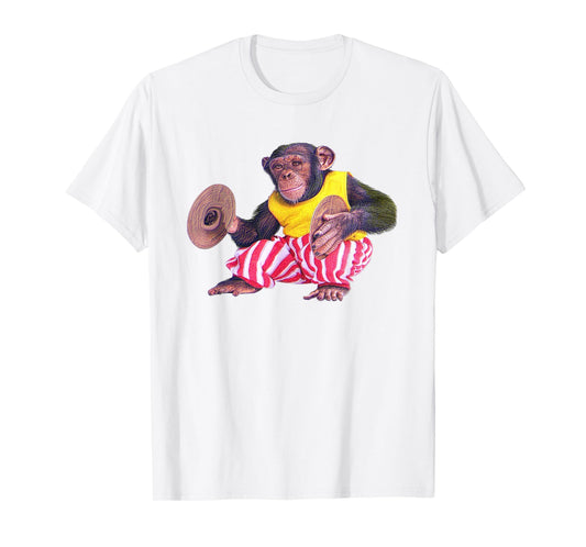 Cymbal Chimp Toy, Jolly Monkey With Cymbals Vintage Retro T-Shirt