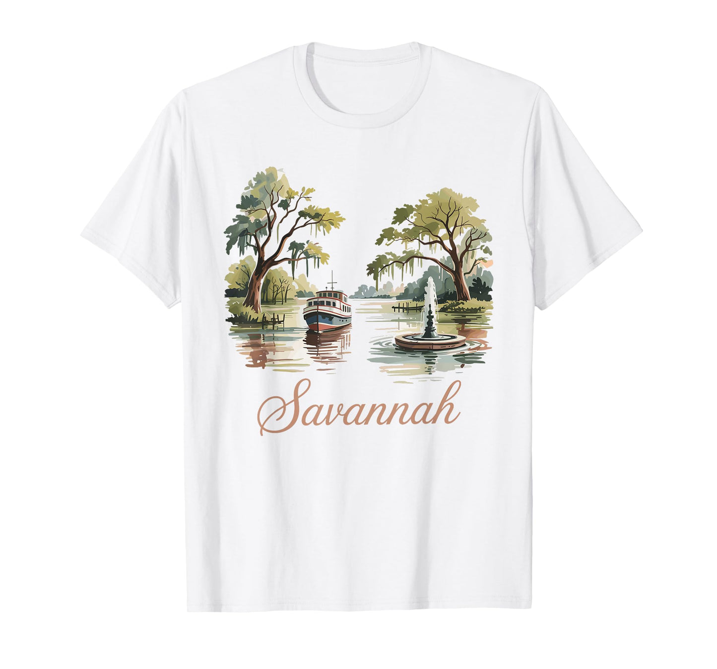 Historic Savannah Georgia Vintage Southern City T-Shirt