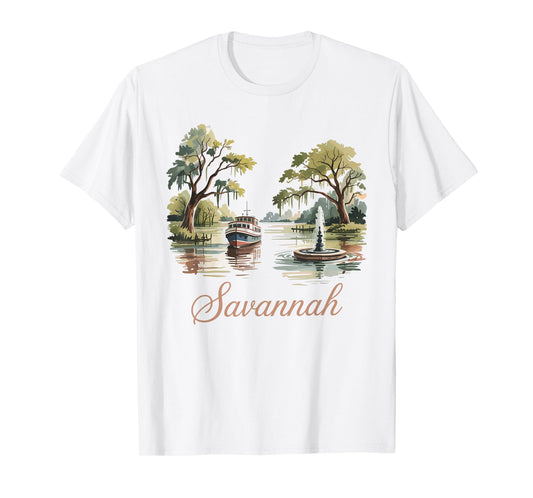 Historic Savannah Georgia Vintage Southern City T-Shirt