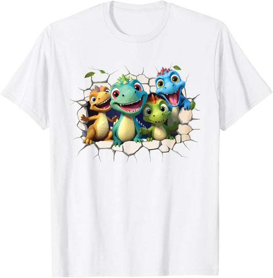 3D Cute Dinosaurs T-Shirt