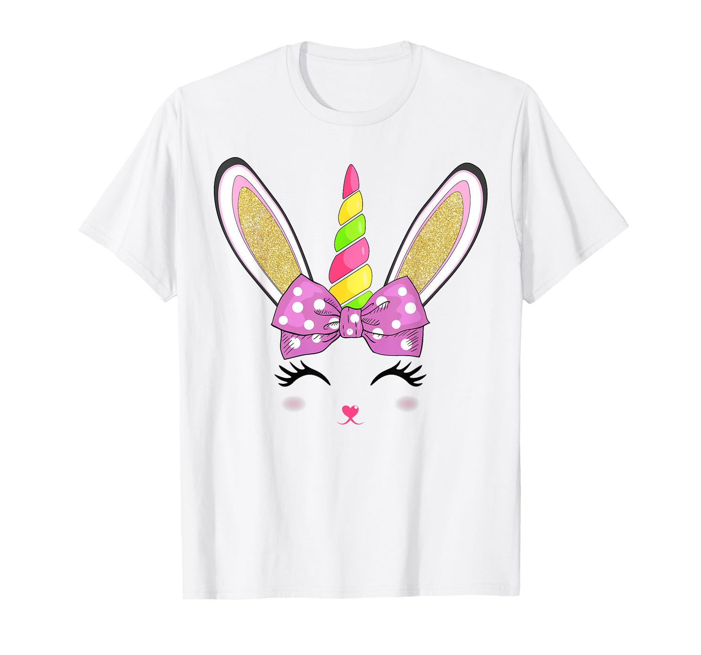 Cute Easter Bunny Face For Women Girls Kids T-Shirt