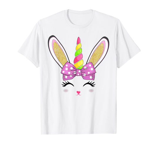 Cute Easter Bunny Face For Women Girls Kids T-Shirt
