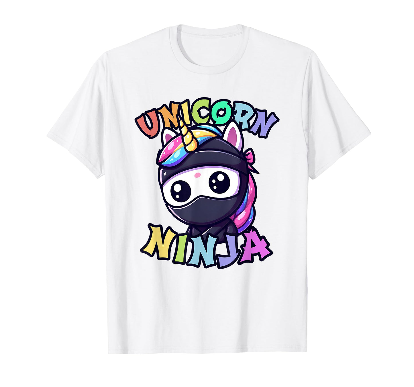 Funny UNICORN NINJA Birthday Girl Cute Tumbling Warrior BFFs T-Shirt