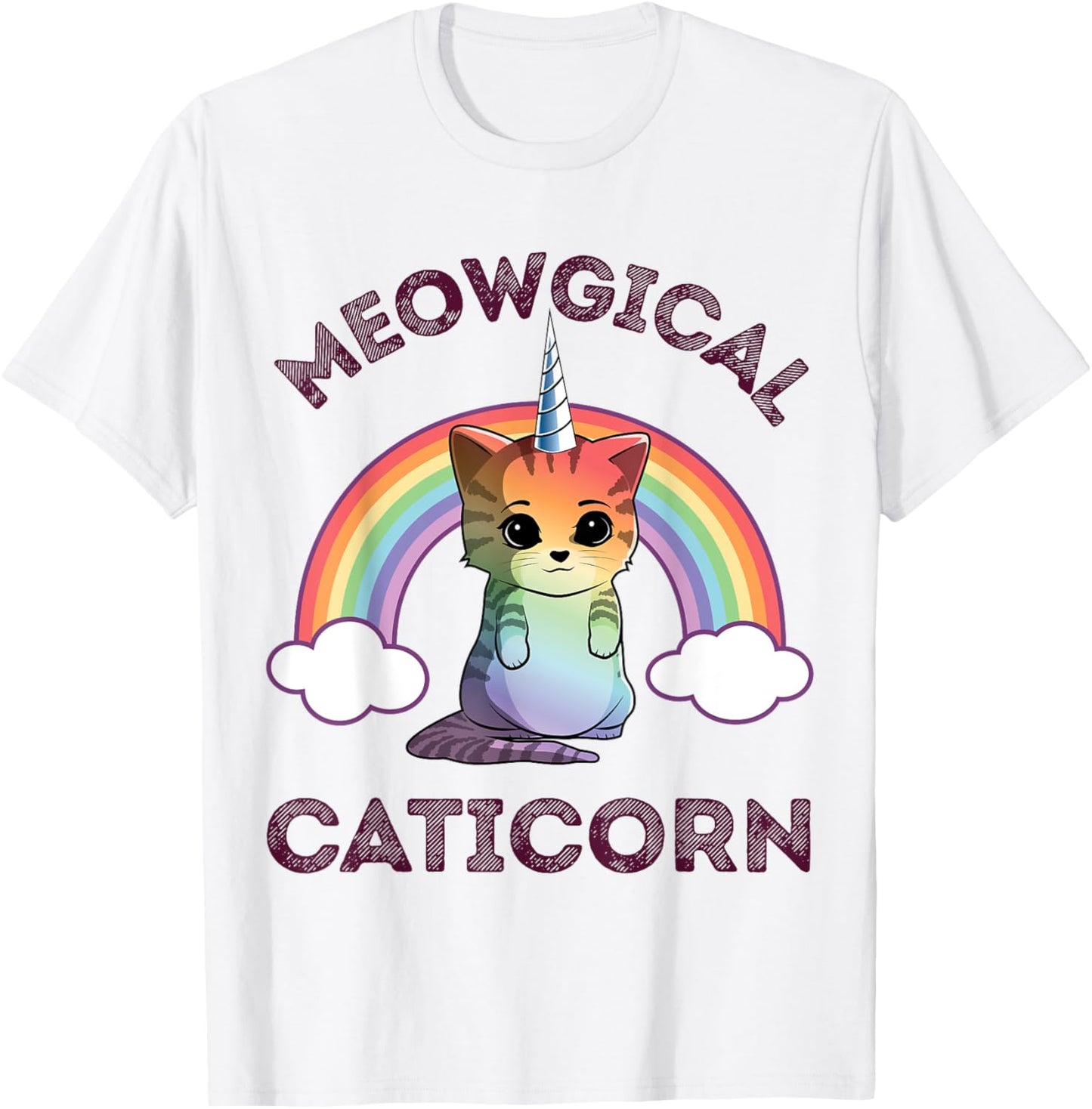 Meowgical Caticorn T shirt Cat Unicorn Girls Women Kittycorn T-Shirt