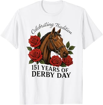 Celebrating 151 Years Derby Day Vintage Horse Racing T-Shirt