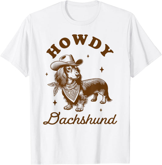 Dachshund Mom Dachshund Lover Wiener Mom Howdy Dachshund T-Shirt