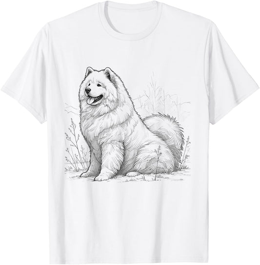 Cute Samoyed Design Idea For Dog Owner T-Shirt