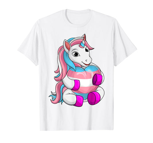 Transgender Pride Unicorn LGBT Trans Flag T-Shirt