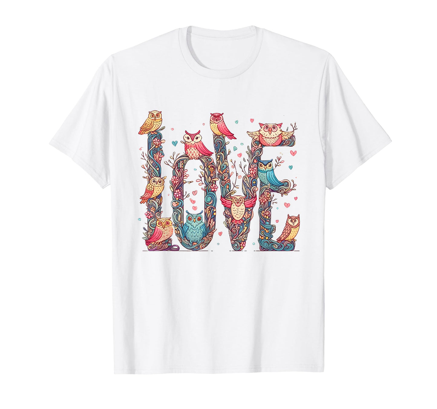 Owl Shirt Women Nocturnal Bird Wildlife Owls Owl Love T-Shirt