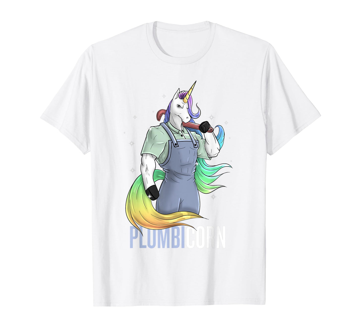Plumber Unicorn Plumbicorn Plumbing Pun Handyman Funny T-Shirt