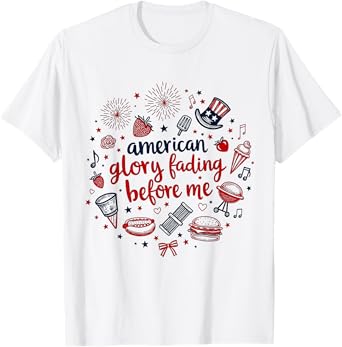 Funny Family Graphic,American glory fading before me for men T-Shirt