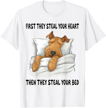 Airedale Terrier Sleeping Pajamas Nightgown T-Shirt