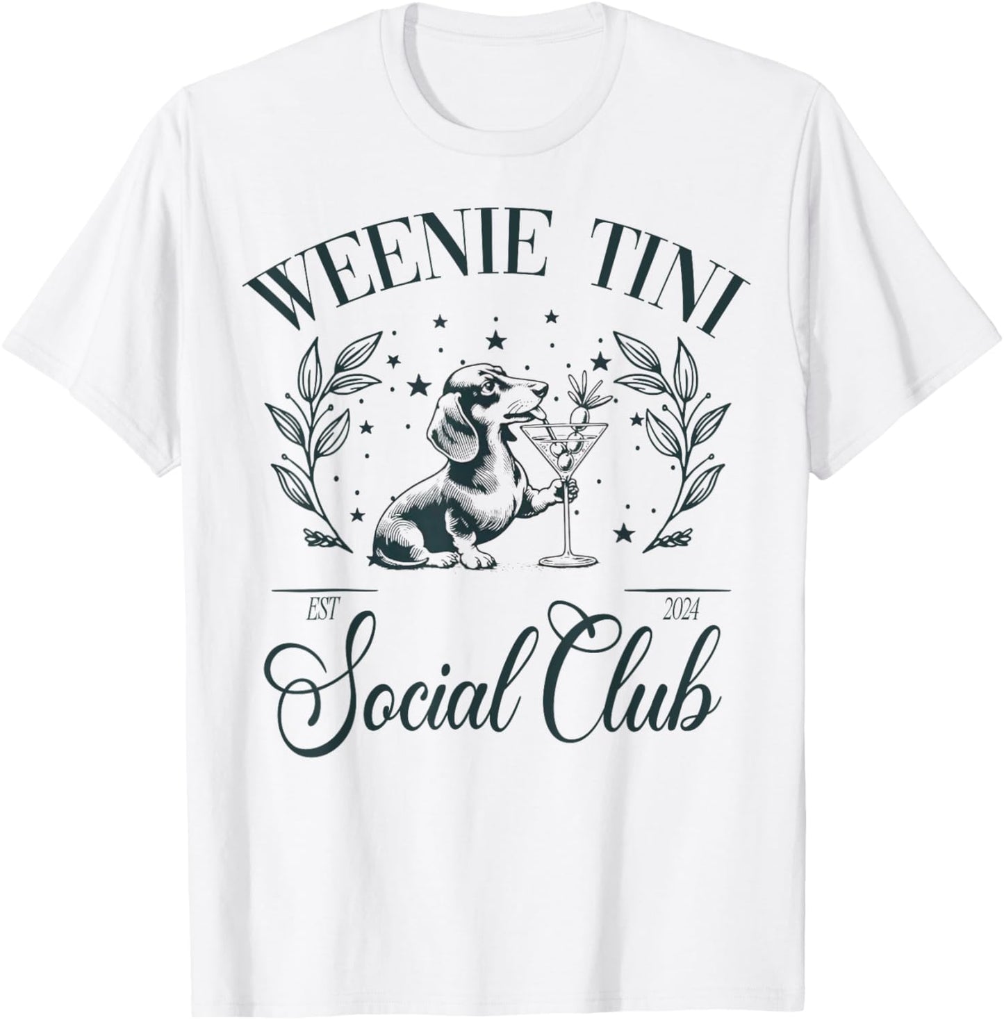 Dachshund Weenie Tiny Funny Meme Social Club Wiener Dog Mom T-Shirt