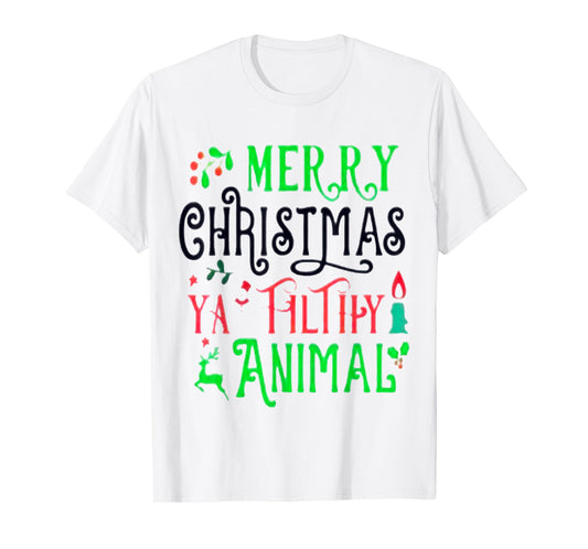 Merry Christmas Animal Filthy Ya Xmas Family Pajama T-Shirt