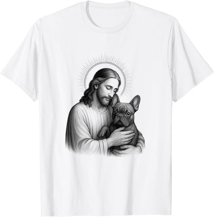 Jesus & French Bulldog Lover Christian Frenchie Dog Mom T-Shirt