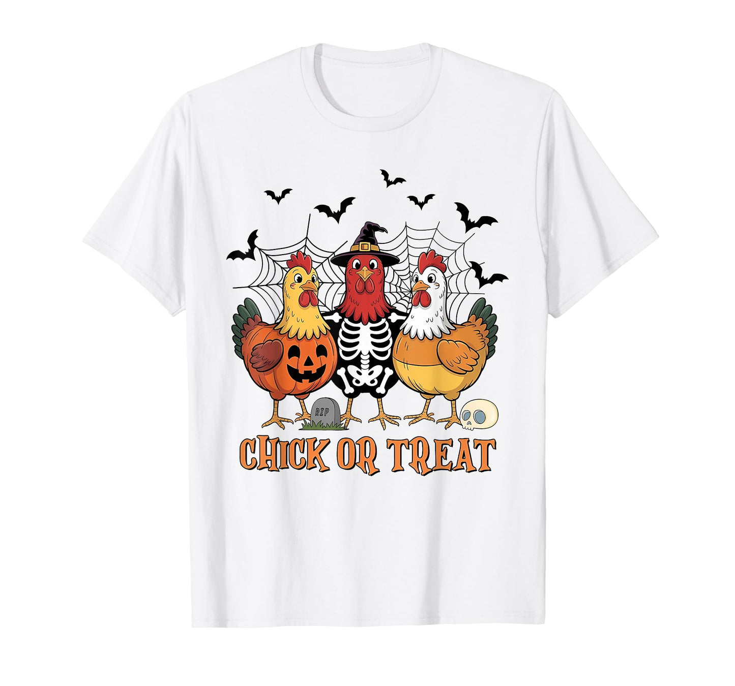 Halloween Chicken Skeleton Chick Or Treat Spooky Season T-Shirt