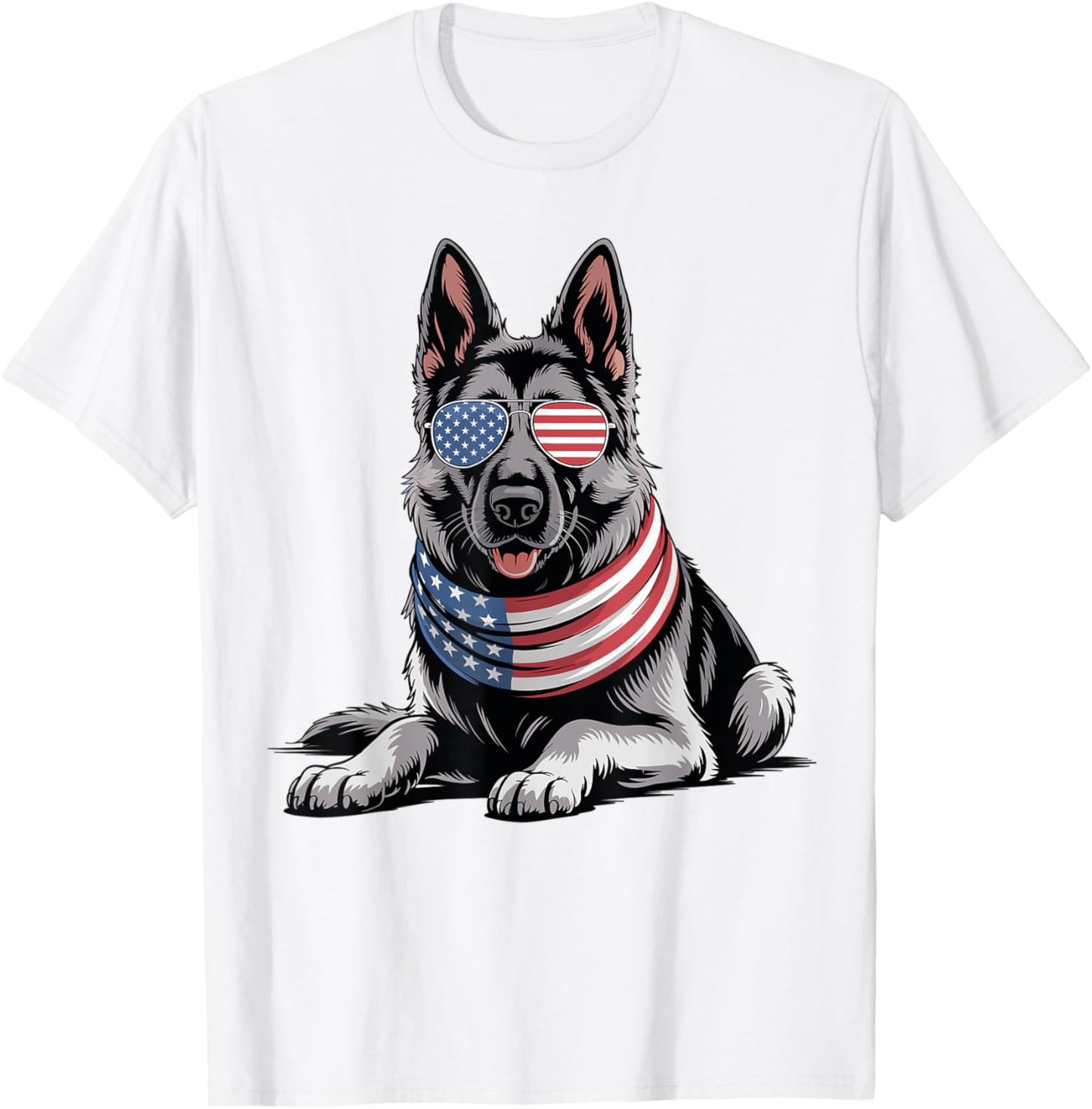 Patriotic German Shepherd Dog American Flag 4Th Of July T-Shirt