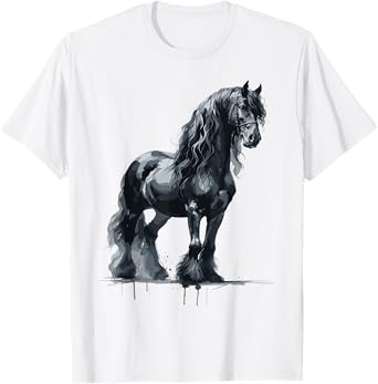 Friesian Horse Watercolor, Friesian Horse T-Shirt