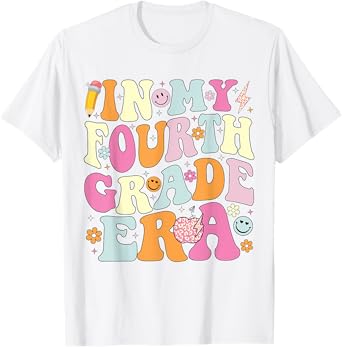 In My Fourth Grade Era 4th Grade Teacher Back to School T-Shirt for Men Women Kids